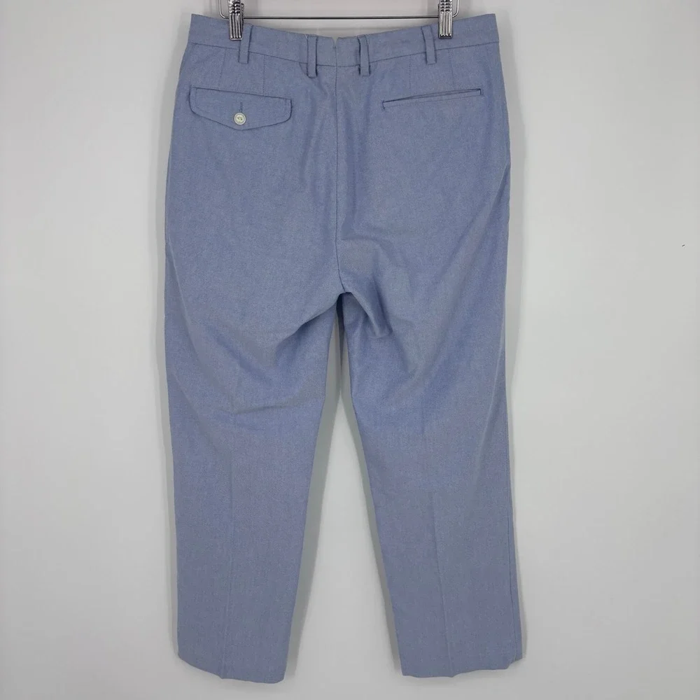 Polo Ralph Lauren Oxford Pants Mens 32x29 (Tag 33x30) Blue Preston Fit Preppy